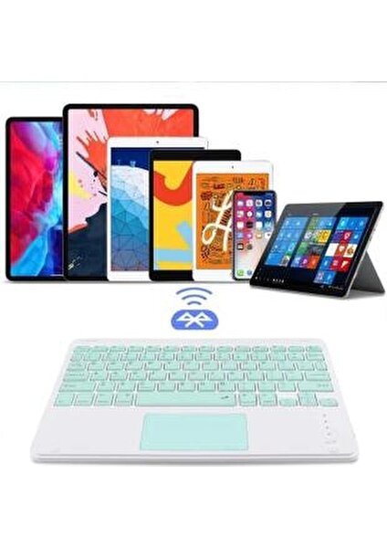 Alfa MEC Apple Ipad Air 4/5. Nesil 10.9 Uyumlu Bluetooth Klavye Touchpad Slim Kablosuz Wifi Q Klavye