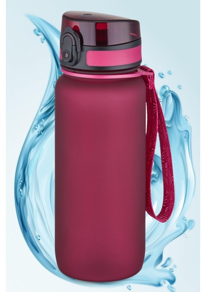 Suluk Su Matarası Bpa Free Kokusuz Suluk Sızdırmaz Akıtmaz Matara 650ML Kırmızı