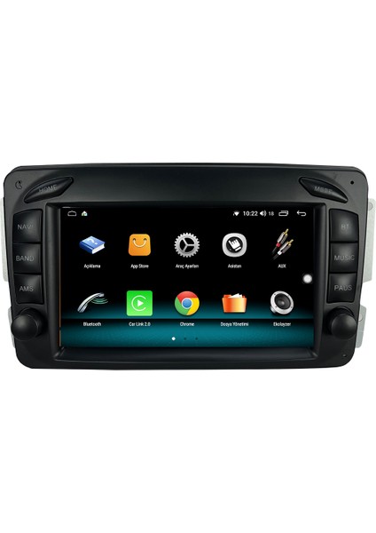 Mercedes C Class W209 Tuşlu Android 12 Carplay Özellikli Navigasyon Multimedya Ekran 2gb Ram + 32GB HDD