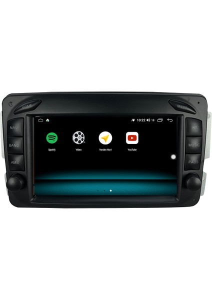 Mercedes C Class W209 Tuşlu Android 12 Carplay Özellikli Navigasyon Multimedya Ekran 2gb Ram + 32GB HDD