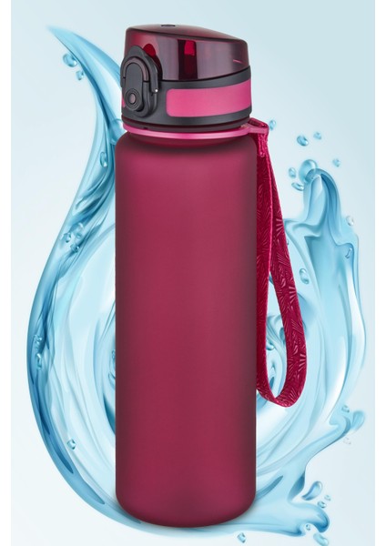 Suluk Su Matarası Bpa Free Kokusuz Suluk Sızdırmaz Akıtmaz Matara 1000ML Kırmızı