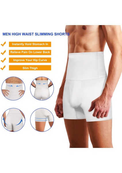 Erkek Göbek Düzleştirici Sıkılaştırıcı Yüksek Bel Silikonlu Boxer Korse modelleri