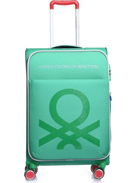 Benetton Orta Boy Kumaş Valiz Yeşil Bnt2200