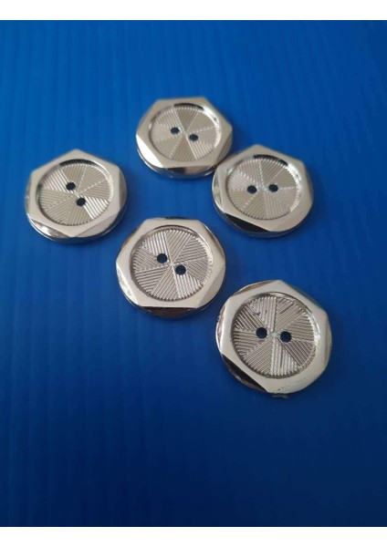 Düğme Sarı Metalize Özel Tasarım 17 mm 1 Paket 10 ADET