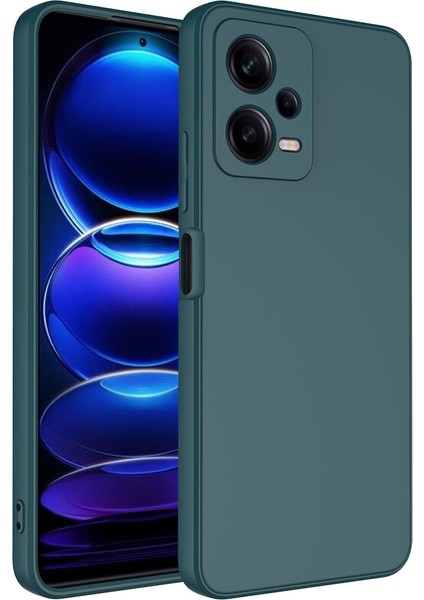 Xiaomi Redmi Note 12 Pro 5g Uyumlu W-Lansman Serisi Kamera Korumalı Yumuşak Dokulu Kadife Kaplı Kılıf