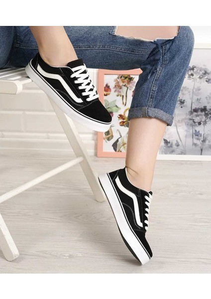 unisex Siyah Sneaker Günlük Rahat Spor Ayakkabı Vns old skol fiyatları