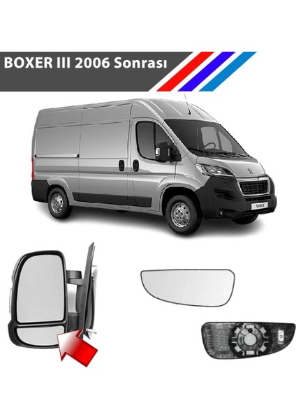 Nvr Peugeot Boxer 3 Kasa Sol Dış Ayna Alt Küçük Camı Sürücü Tarafı