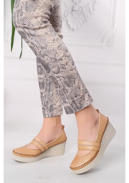 ARTI ARTI AYAKKABI ARTI-ARTI014-14153-5 Hakiki Deri Ortopedik Kadın Bej Ayakkabı modelleri