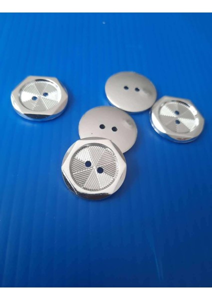 Metalize 2 cm Gri Düğme Özel Tasarım 1 Paket 10 Adet fiyatları