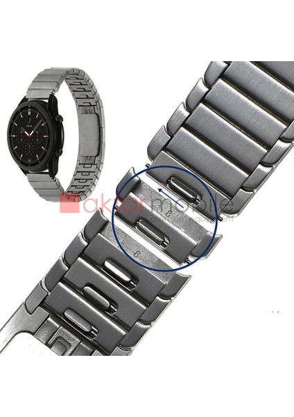 Huawei Watch Gt 3 Pro 46 mm Uyumlu Metal Kordon Baklalı Model Paslanmaz Çelik Kayış Kelebek Toka fiyatları
