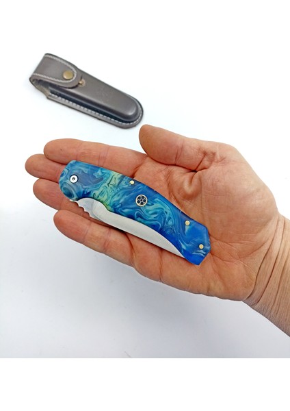 Epoksi Kabzeli Içten Kilitli Çakı, Outdoor Bıçak, Av Bıçağı, Edc Knife, Isme Özel Erkekler Için Doğum Günü Hediyesi indirimleri