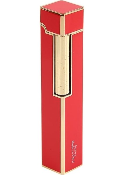 Slim Kare Metal Çakmak - Kırmızı - Taşlı Gazlı modelleri