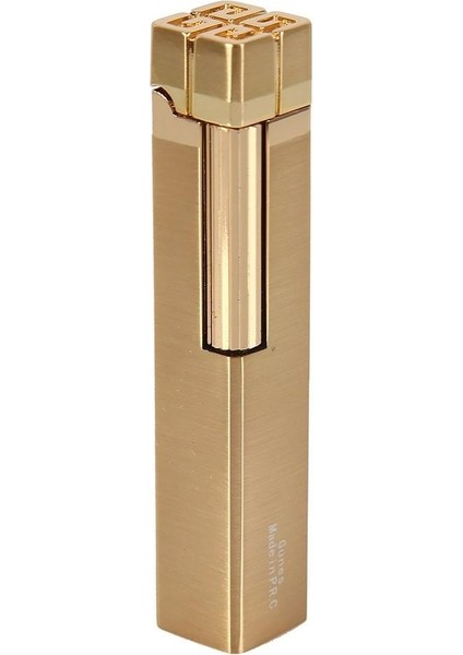 Slim Kare Metal Çakmak - Gold - Taşlı Gazlı modelleri