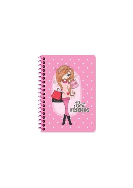 Keskin A6 80 Yp.çizgili Spiralli Bloknot Best Friends