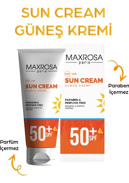 Maxrosa Paris 50+Spf Yüksek Koruyucu Güneş Kremi 60 ml