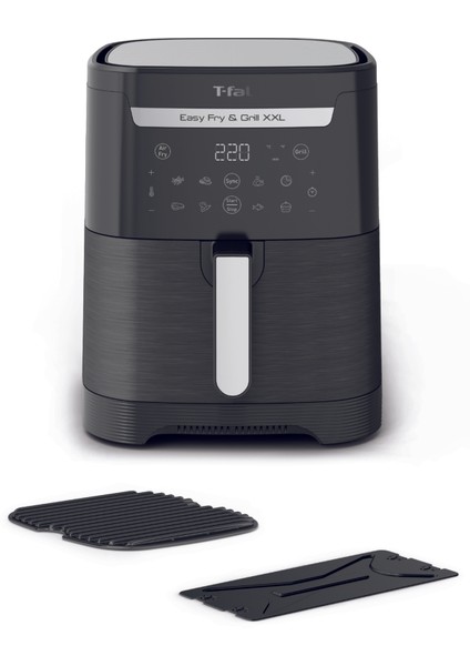 EY8018 Easy Fry & Grill & XXL Yağsız Fritöz Airfryer, 6,5 Litre Kapasite, Hava ile Kızartma & Izgara, Siyah – 7211004776