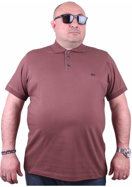 Mocgrande Büyük Beden Likralı Klasik Polo Tişört 11500 Taba