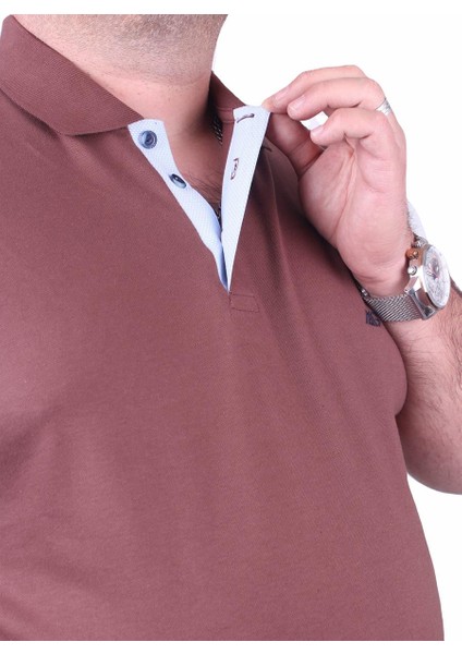 Mocgrande Büyük Beden Likralı Klasik Polo Tişört 11500 Taba fiyatları