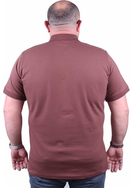 Mocgrande Büyük Beden Likralı Klasik Polo Tişört 11500 Taba fırsatları