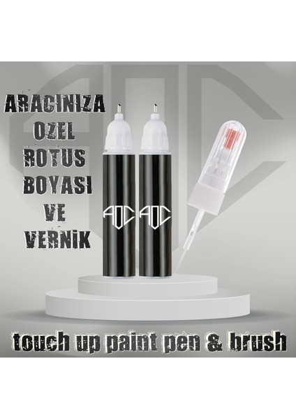 Art Of Colour Artofcolour  Renault D69 Platin Gri - Platinum Grey Rötuş Kalemi Vernikli 2li Set