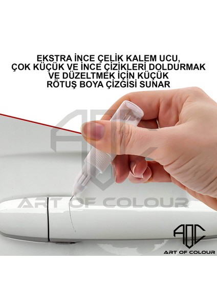 Art Of Colour Artofcolour  Volkswagen LA7W Refleks Gümüş - Reflex Silver Met Rötuş Kalemi Vernikli 2li Set