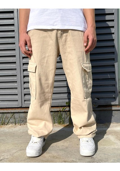Premium Baggy Kargo Pantolon Bej modelleri