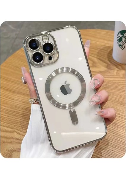 iPhone 12 Pro Kılıf Magsafe Şarj Özellikli Kamera ve Lens Korumalı Esnek Silikon Dempre Case