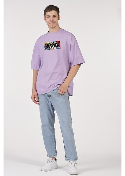 Oversize T-Shirt Marvel Lila