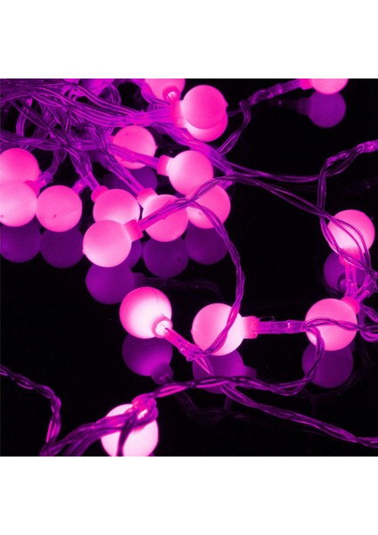 4.30 Metre Pembe Top LED Işık Pembe Işık 220 V Fişli Yılbaşı Ağacı Işığı Pembe Top Işık Pembe LED Işık Noel Işığı