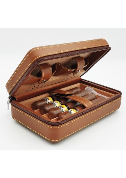 Kahverengi Deri Seyahat Humidoru KB95KHV modelleri