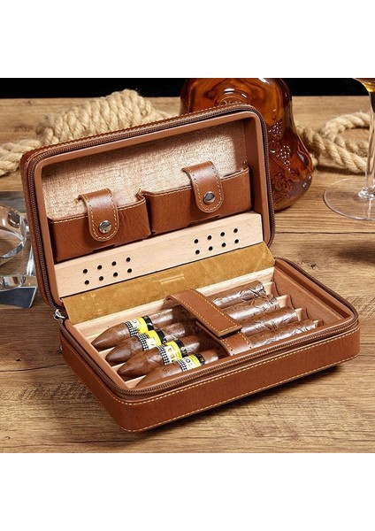 Kahverengi Deri Seyahat Humidoru KB95KHV indirimleri