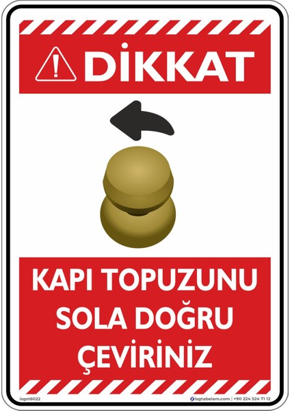 Kapı Topuzunu Sola Doğru Çeviriniz