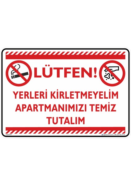 Lütfen Yerleri Kirletmeyelim Apartmanımızı Temiz Tutalım