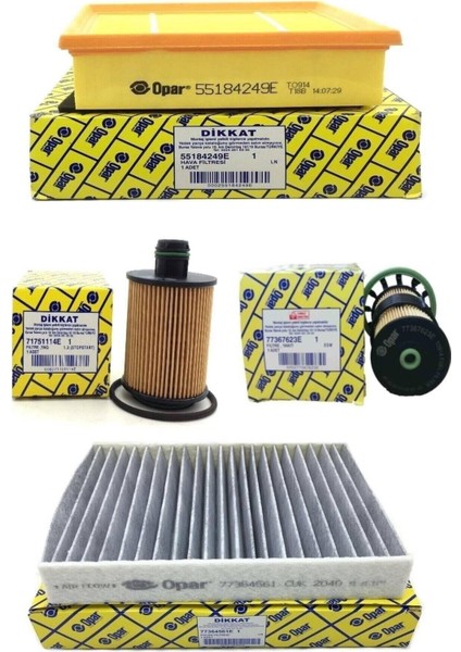 Fiat Doblo 1.6 Multijet Filtre Bakım Seti