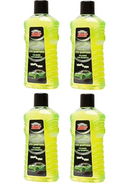 Autokit Cilalı Oto Şampuanı 1000 ml 4'lü Ekonomik Set
