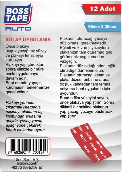 Plaka Yapıştırma Bandı fiyatları