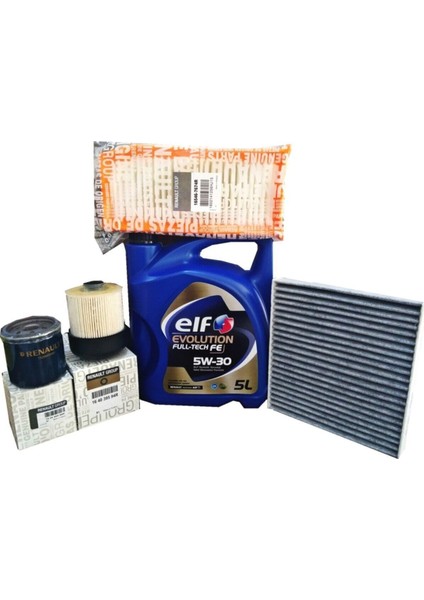 Dacia Sandero Stepway 1.5 Dci Yağ Bakım Filtre Seti (2013-2019)