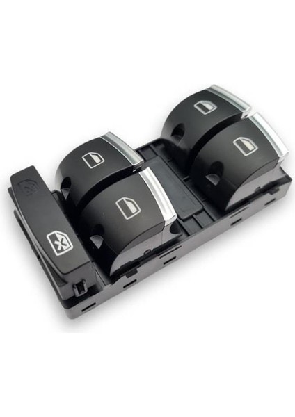 Audi A3 Sportback 2009-2012 Uyumlu Sol Ön Kapı Dörtlü Cam Açma Düğmesi Takımı Krom BSR0014