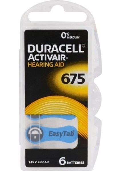 Activair 675 Kulaklık Pili 6'lı Blister ( 5 Paket ) fiyatları