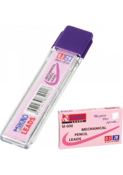 Min Leads 2b 0.5 mm Versatil Kalem Ucu 60 mm Uzunluk (1 Paket 24 Tüp Uç)