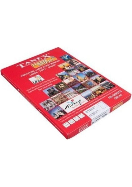 Taneks TW-2238 37X85 mm Laser Etiket 100 Ad.