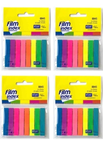 Film Index 8 Renk x 25 Sayfa 4'lü