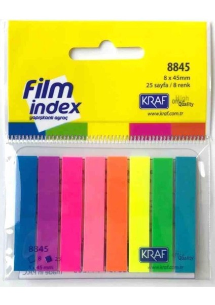 Film Index 8 Renk x 25 Sayfa 4'lü