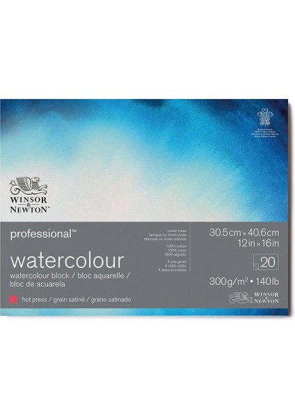 Professional Sulu Boya Bloknotu Sıcak Baskı 300GR 20 Sayfa 31X41CM