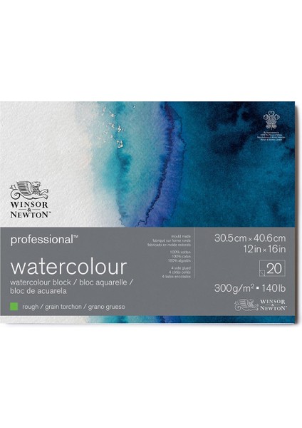 Professional Sulu Boya Bloknotu Naturel Dokulu 300GR 20 Sayfa 31X41CM