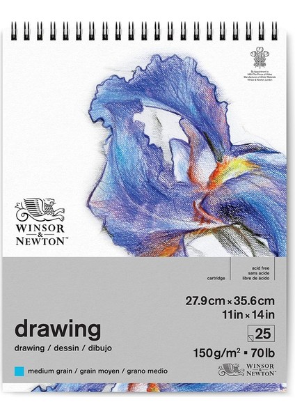 W&n Çizim Bloknotu Spiralli Hafif Dokulu 150GR 28X36CM 25YAPRAK