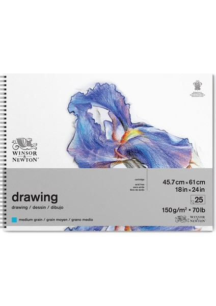 W&n Çizim Bloknotu Spiralli Hafif Dokulu 150GR 46X61CM 25YAPRAK