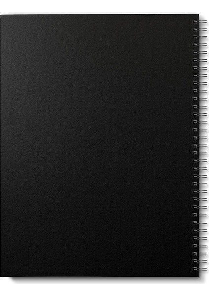 Eskiz Çizim Bloknotu Spiralli Siyah Hafif Dokulu 170GR 50 Sayfa A3 29.7X42CM