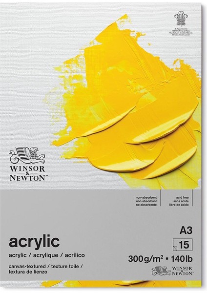Akrilik Bloknotu Yapışkanlı 300GR 15 Sayfa A3 29.7X42CM