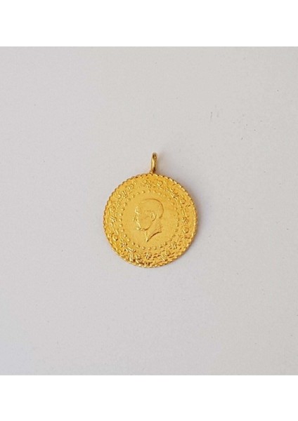 22 Ayar Altın Kaplama Çeyrek Altın Kolye Ucu, Takı